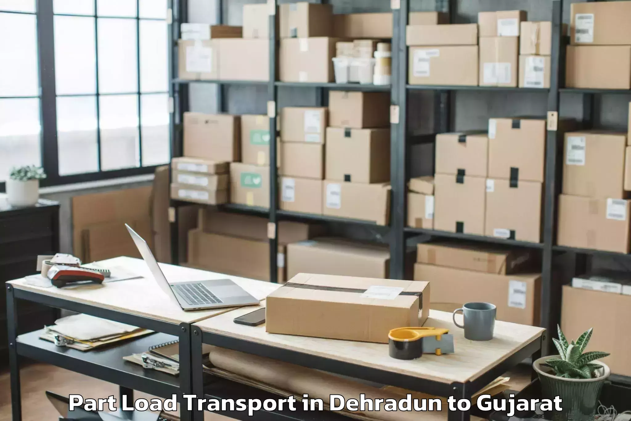 Reliable Dehradun to Sanand Part Load Transport